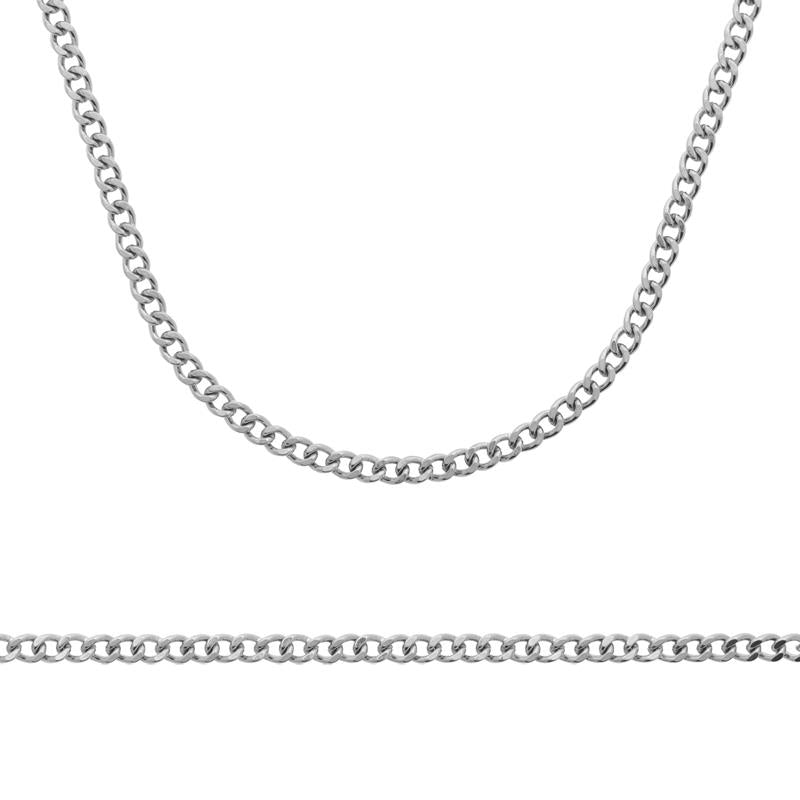 Bracelet maille gourmette – Acier – Azuline – vue 2