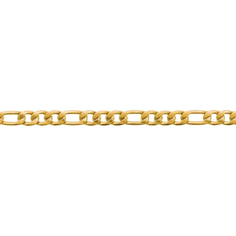 Bracelet maille figaro 3+1 – Acier doré – Azuline
