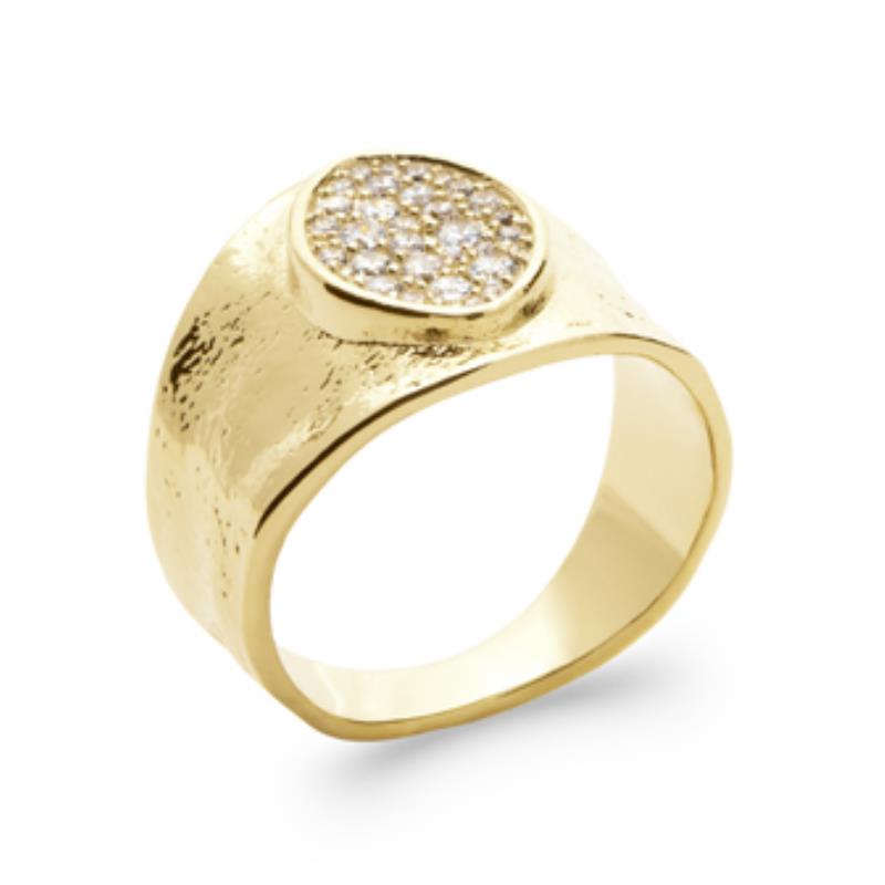 Hammered Ring – Guldpläterad | Azulin