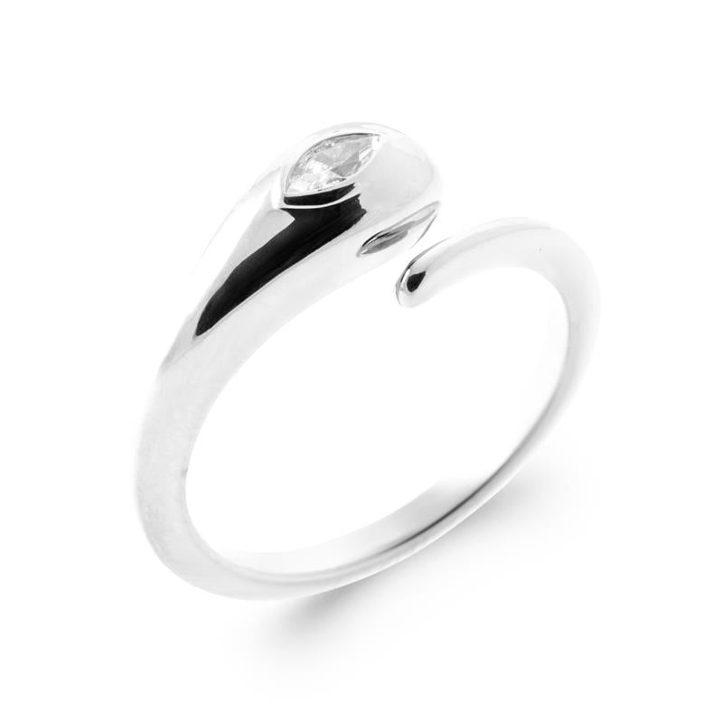 Marquise Open Ring – Sølv | Azulin