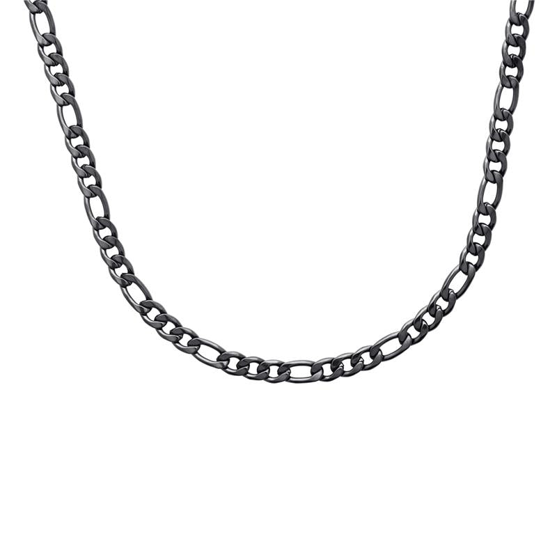 Collier maille figaro 3+1 – Céramique gun – Azuline – vue 2