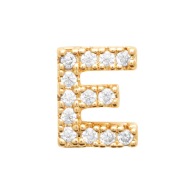 Pendentif Lettre E – Plaqué Or | Azuline