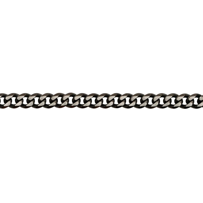Bracelet maille gourmette – Acier gun – Azuline