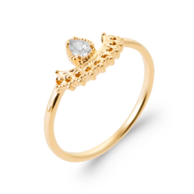 Drop Ring – Guldpläterad | Azulin