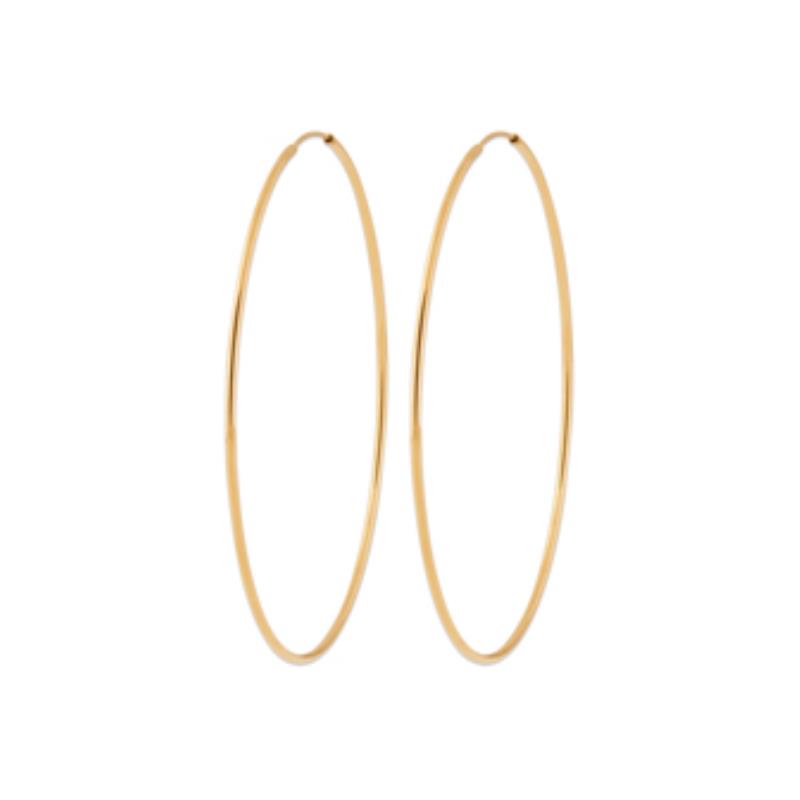 Oval Hoop Øreringe – Forgyldt | Azulin