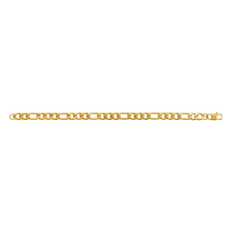 Bracelet maille figaro 3+1 – Acier doré – Azuline – vue 2