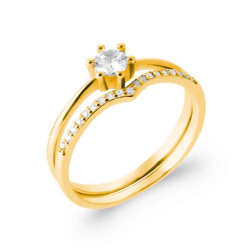Golvende ring – verguld | Azulin