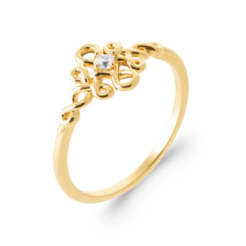 Sierlijke ring – verguld | Azulin