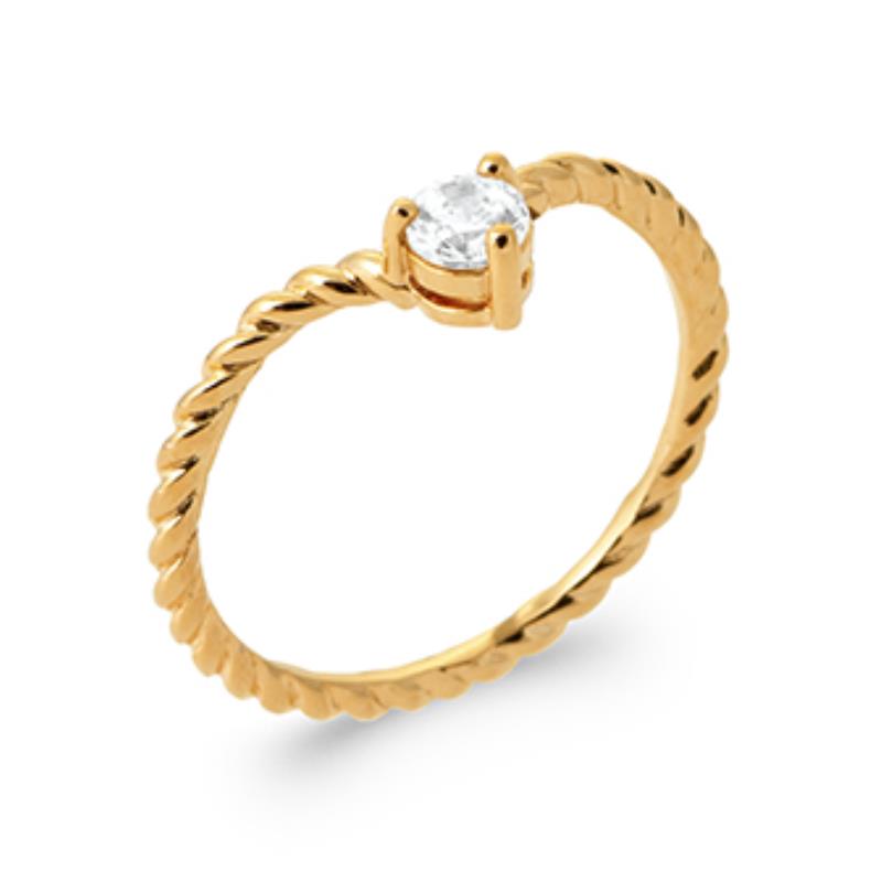 Twisted Ring – Guldpläterad | Azulin