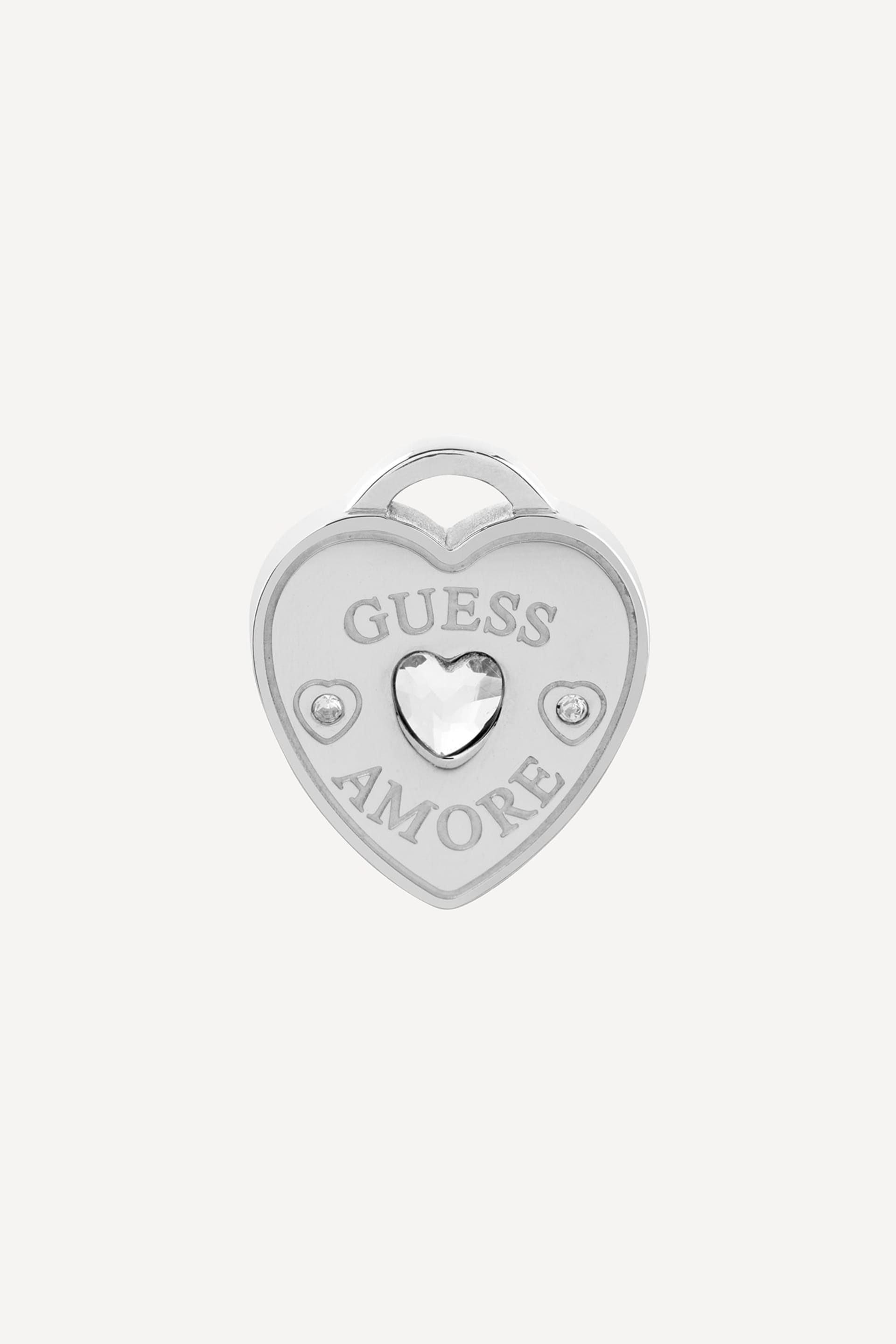 Guess gulløredobber i stål - Guess Amore graverte hjerter
