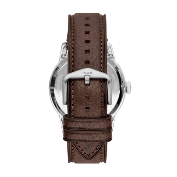 Montre homme Fossil Townsman ME3061 – cadran argenté bracelet cuir marron – vue 2