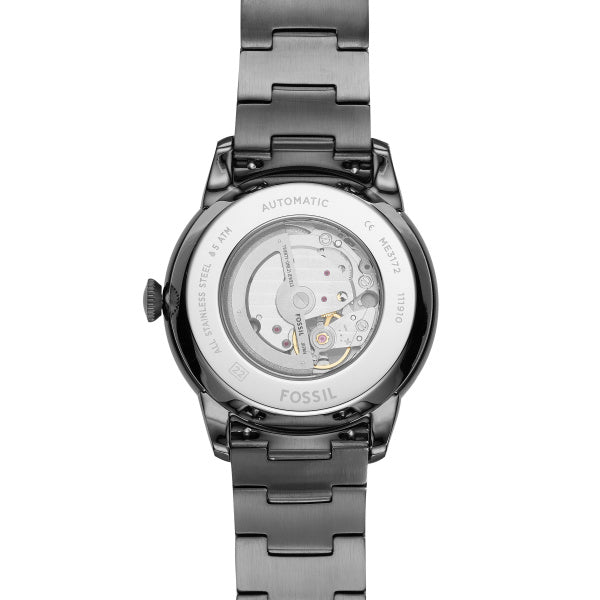 Montre homme Fossil Classics ME3172 – cadran noir bracelet acier anthracite – vue 3