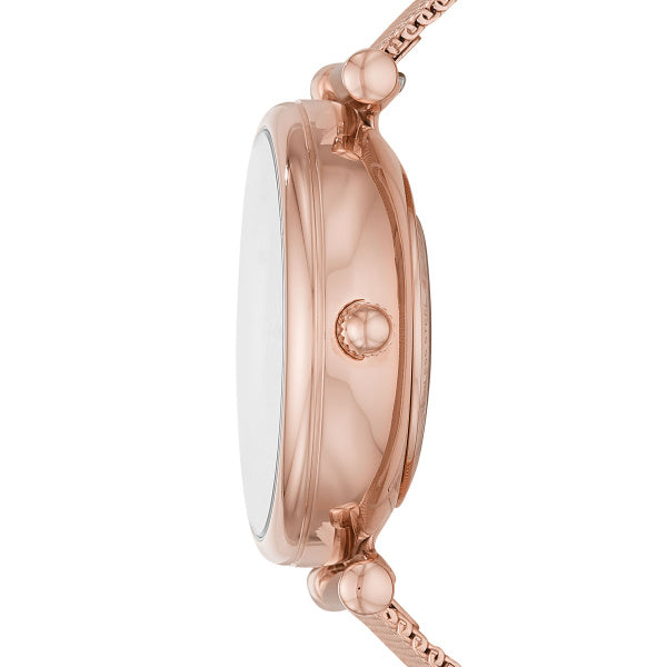 Montre femme Fossil Carlie ME3175 – cadran doré rose bracelet maille milanaise doré rose – vue 3