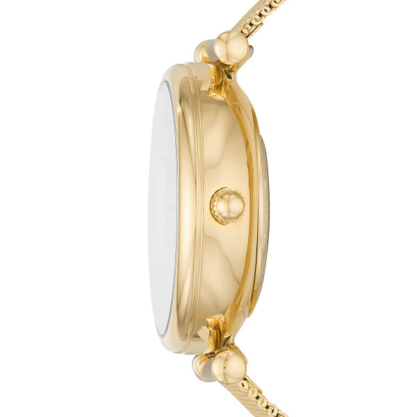 Montre femme Fossil Carlie Mechanical ME3250 – cadran doré bracelet maille milanaise doré – vue 3
