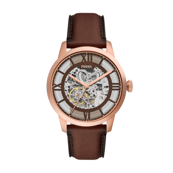 Montre homme Fossil Townsman ME3259 – cadran marron bracelet cuir marron – vue de face