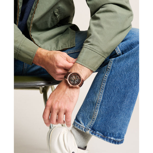Montre homme Fossil Townsman ME3259 – cadran marron bracelet cuir marron – vue 5