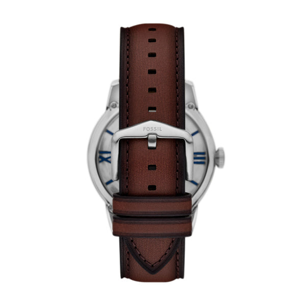 Montre homme Fossil Townsman ME3267 – cadran transparent bracelet cuir marron – vue 2