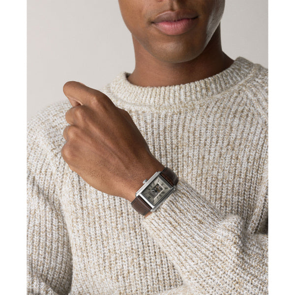 Montre homme Fossil Carraway ME3272 – cadran beige doré bracelet cuir marron – vue 4