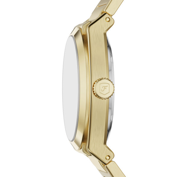 Montre homme Fossil Everett ME3276 – cadran vert bracelet acier doré – vue 3