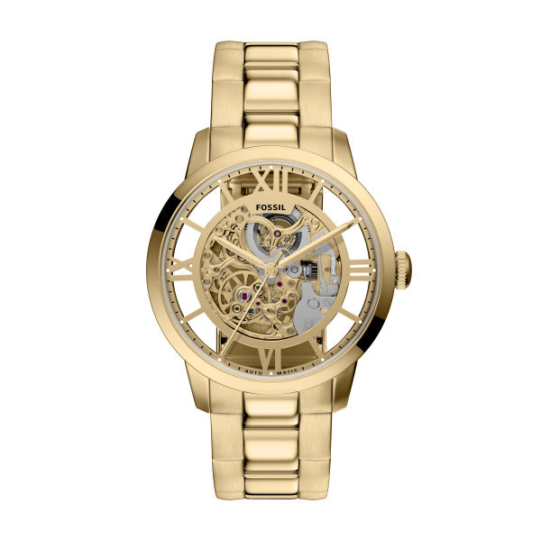 Montre homme Fossil Townsman ME3280 – cadran doré bracelet acier doré – vue de face
