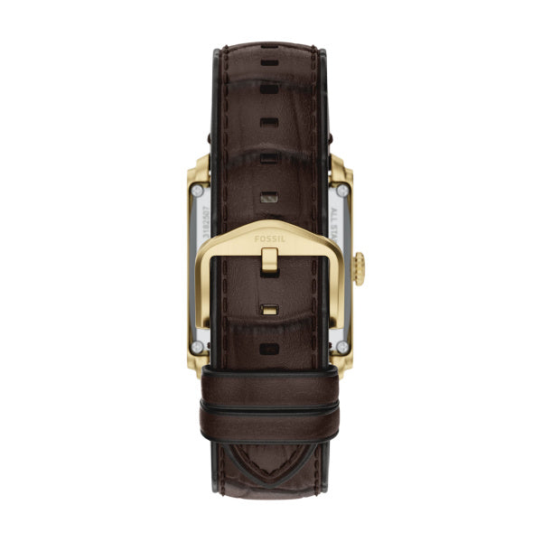 Montre homme Fossil Carraway ME3281 – cadran marron bracelet cuir marron – vue 2