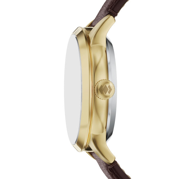 Montre homme Fossil Townsman ME3286 – cadran marron bracelet cuir marron – vue 3