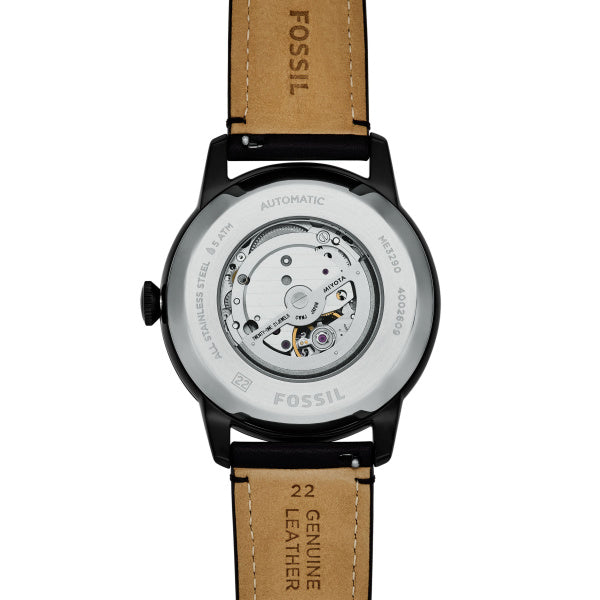 Montre homme Fossil Townsman ME3290 – cadran noir bracelet cuir noir – vue 4
