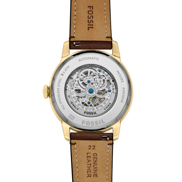 Montre homme Fossil Townsman ME3292 – cadran vert bracelet cuir marron – vue 4