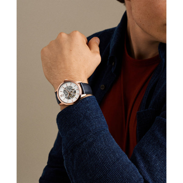 Montre homme Fossil Townsman ME3293 – cadran blanc bracelet cuir marron – vue 5