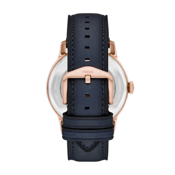 Montre homme Fossil Townsman ME3293 – cadran blanc bracelet cuir marron – vue 2