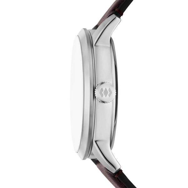 Montre homme Fossil Townsman ME3299 – cadran crème bracelet cuir marron – vue 3