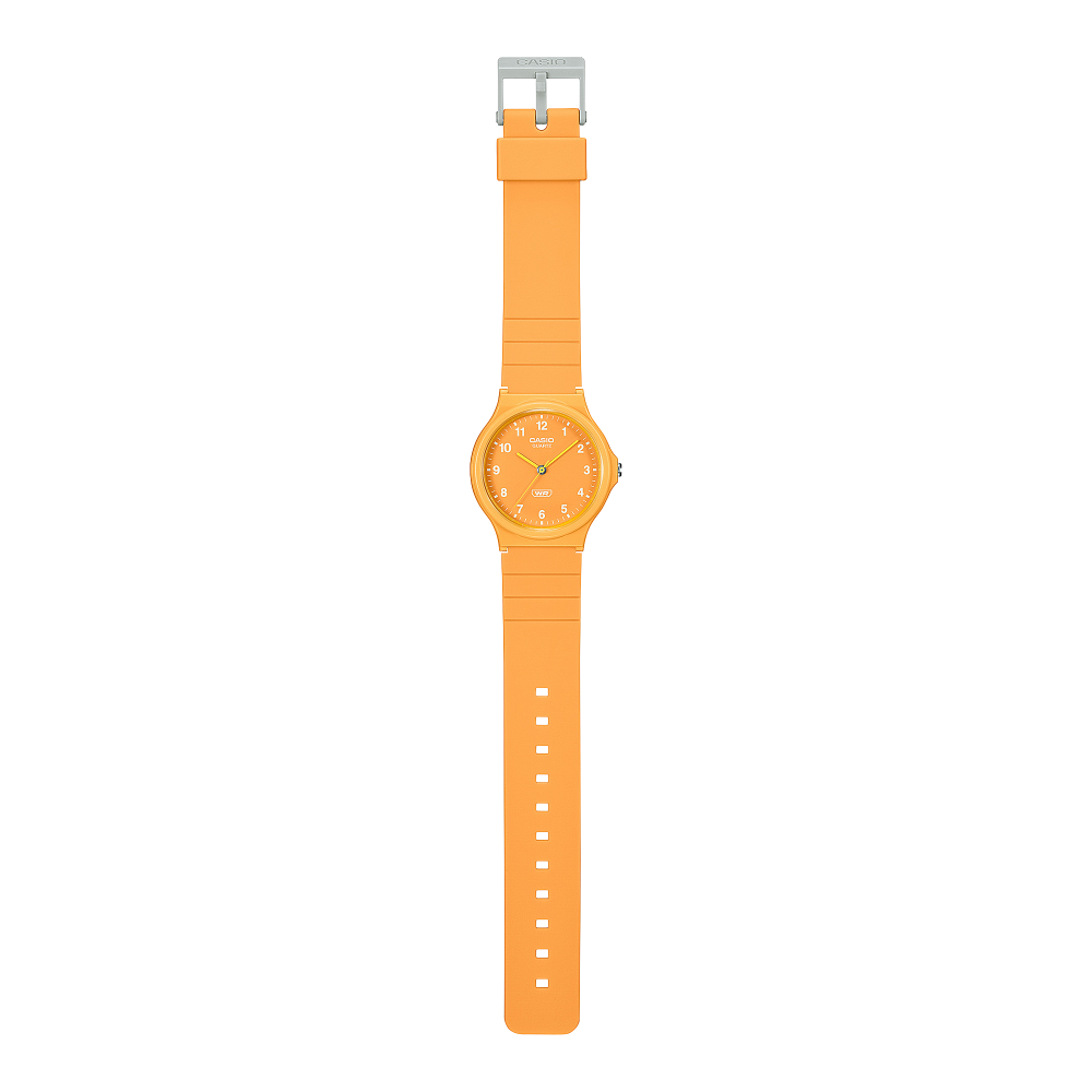 Collection Timeless - MQ-24B-9BEF - Montre Casio – boîtier en résine biosourcée jaune, bracelet en résine bio jaune – vue 2