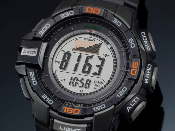 Collection Pro Trek - PRG-270-1ER - Montre Casio – boîtier en résine noire, bracelet en résine noire, affichage numérique – vue 3