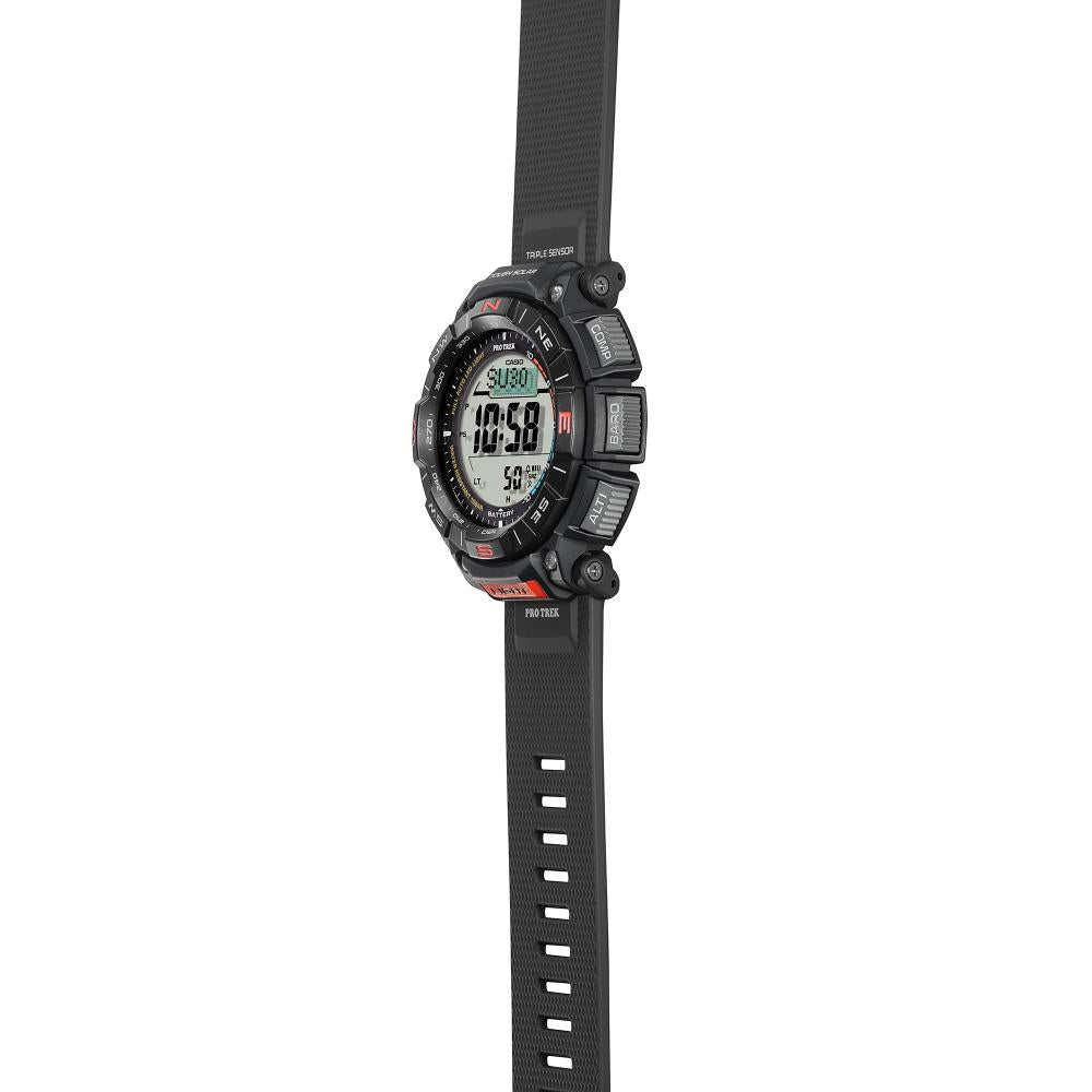Collection Pro Trek - PRG-340-1ER - Montre Casio – boîtier en résine bio noire avec lunette rotative, bracelet en uréthane noir, affichage numérique – vue 5