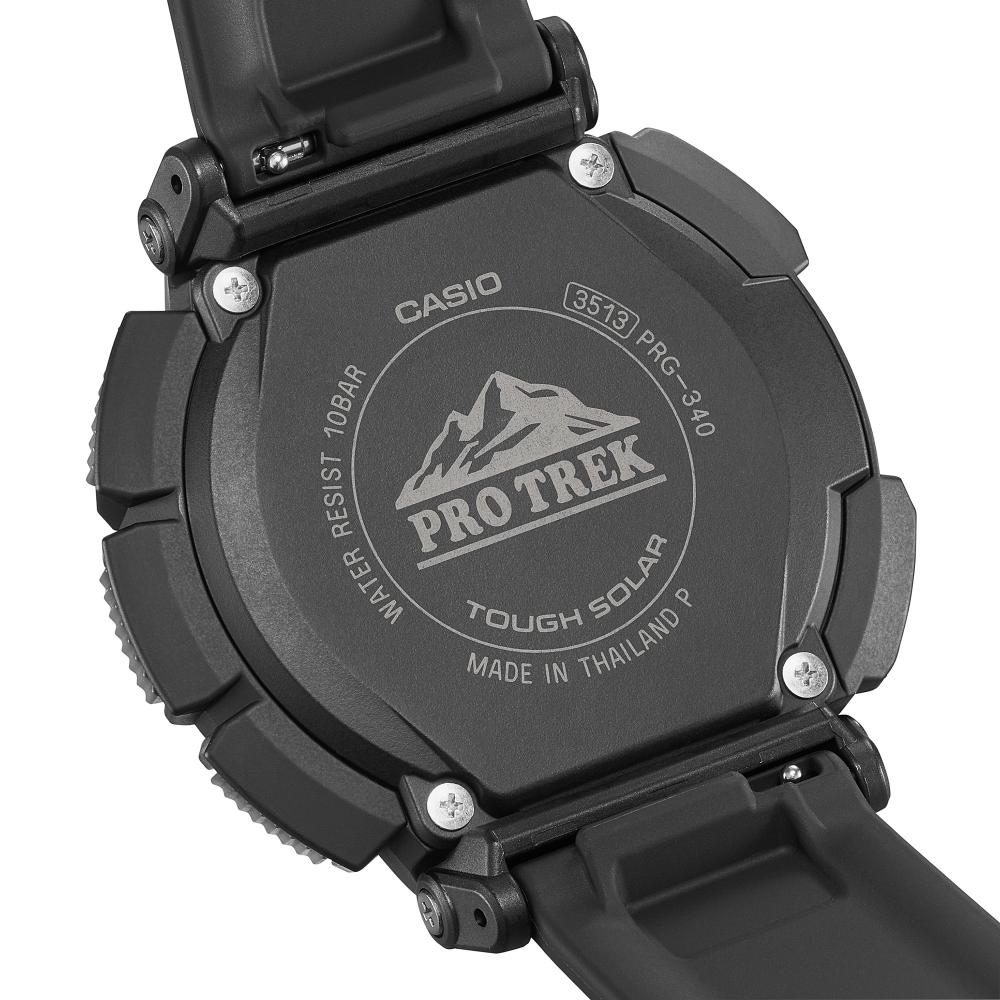Collection Pro Trek - PRG-340-1ER - Montre Casio – boîtier en résine bio noire avec lunette rotative, bracelet en uréthane noir, affichage numérique – vue 6
