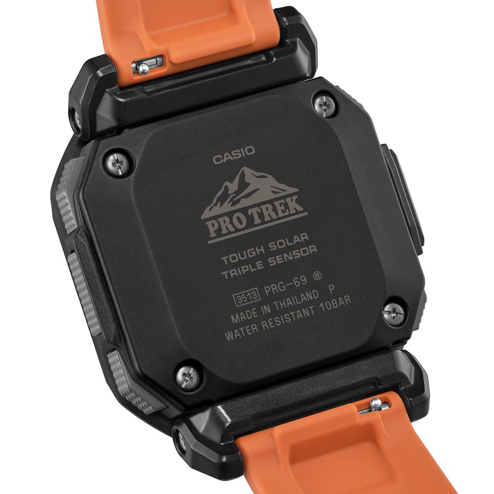 Collection Pro Trek - PRG-69-4ER - Montre Casio – boîtier angulaire en résine bio rouge, bracelet en résine bio rouge, affichage numérique – vue 7