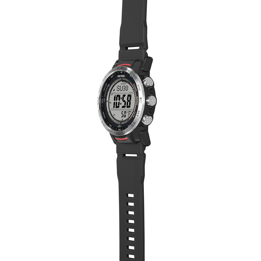 Collection Pro Trek - PRW-35-1AER - Montre Casio – boîtier en résine bio noire et acier, bracelet en uréthane noir à fentes, affichage numérique – vue 5