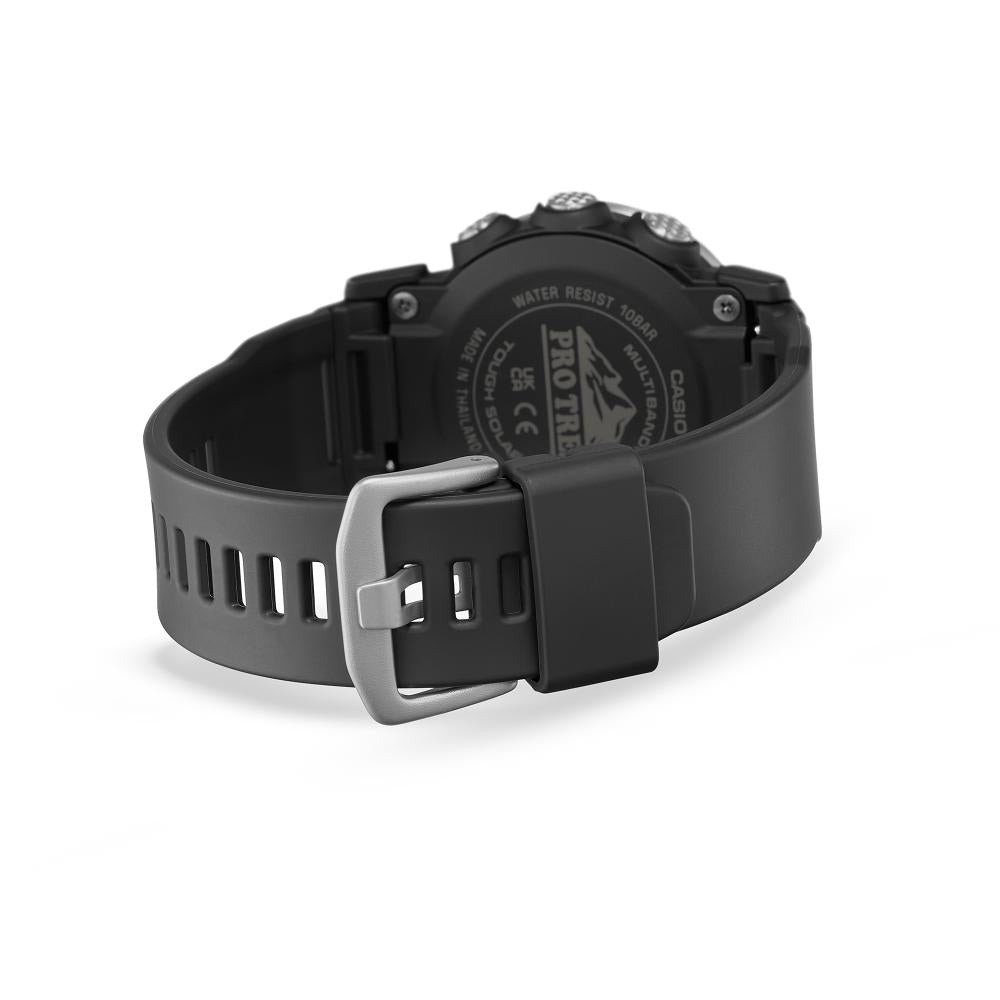 Collection Pro Trek - PRW-35-1AER - Montre Casio – boîtier en résine bio noire et acier, bracelet en uréthane noir à fentes, affichage numérique – vue 8