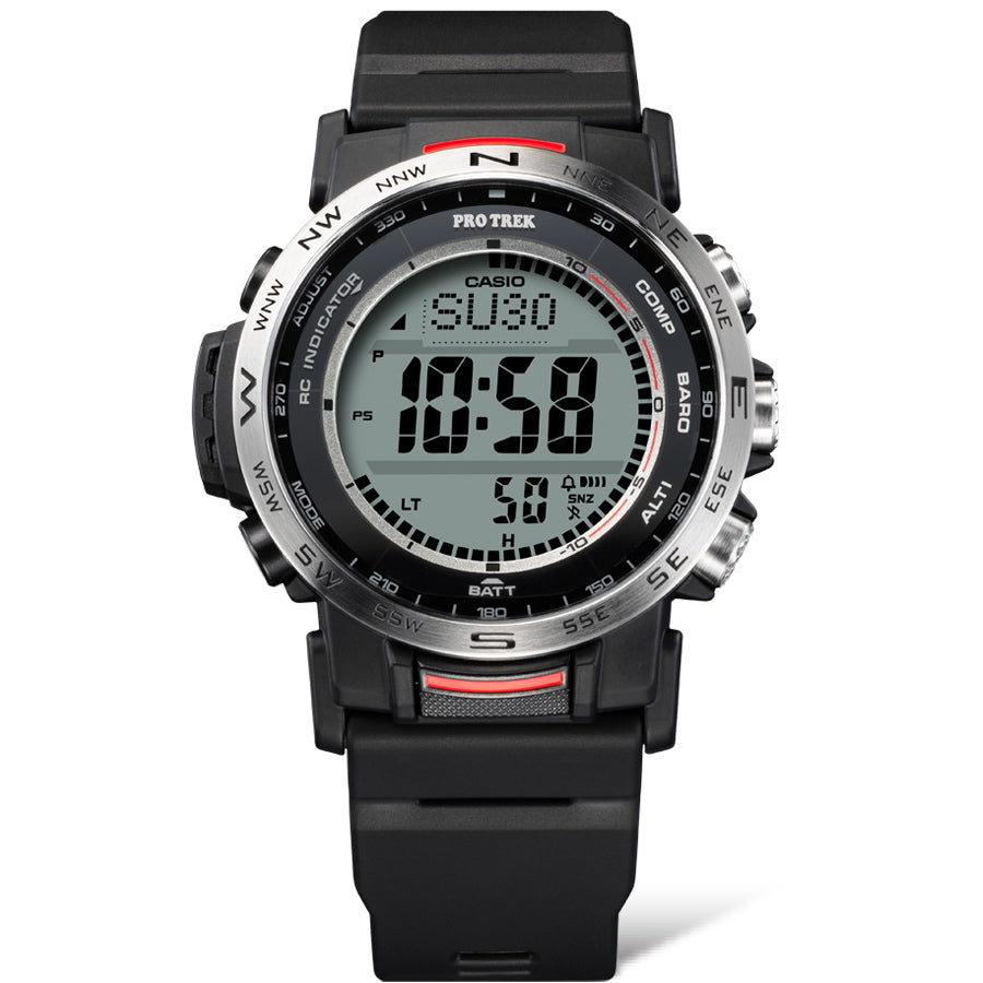 Collection Pro Trek - PRW-35-1AER - Montre Casio – boîtier en résine bio noire et acier, bracelet en uréthane noir à fentes, affichage numérique – vue 3