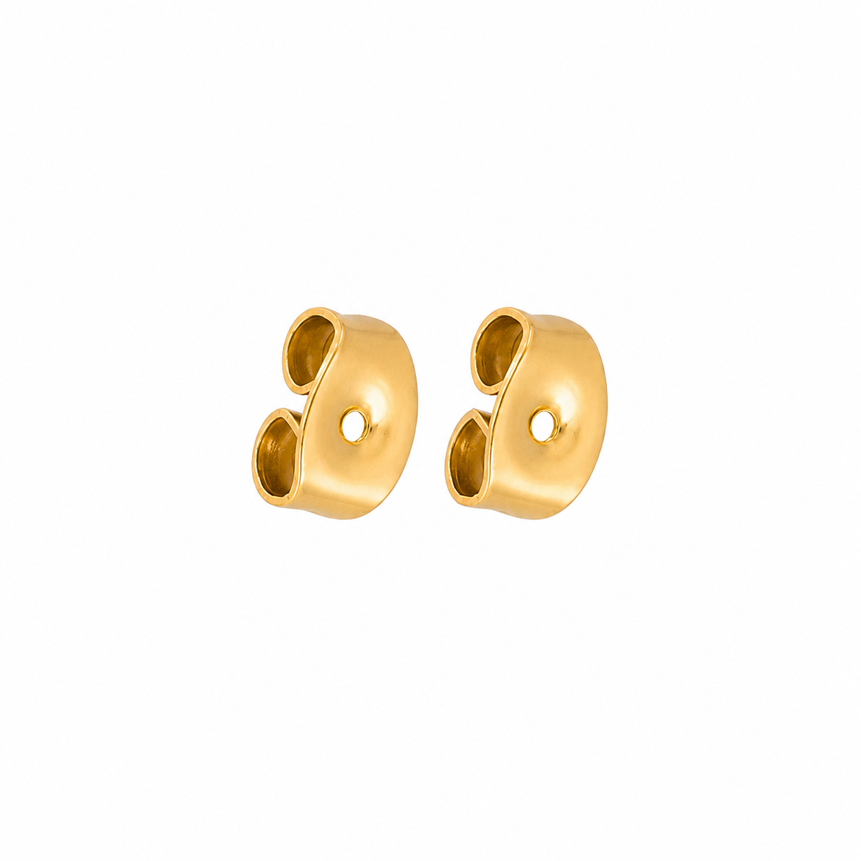 Poussettes de remplacement en acier doré pour boucles d'oreilles