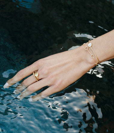 Kal – Goldener Stahl – Kurzes Armband – Zag Bijoux