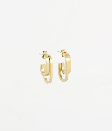Archi - Golden Steel - Earrings - Zag Bijoux