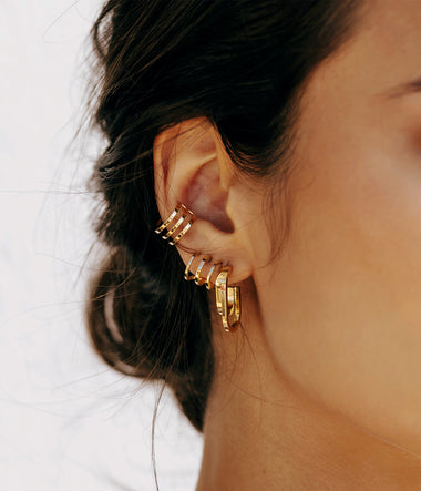 Archi - Golden Steel - Earrings - Zag Bijoux