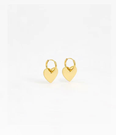 Heart - Golden Steel - Earrings - Zag Bijoux
