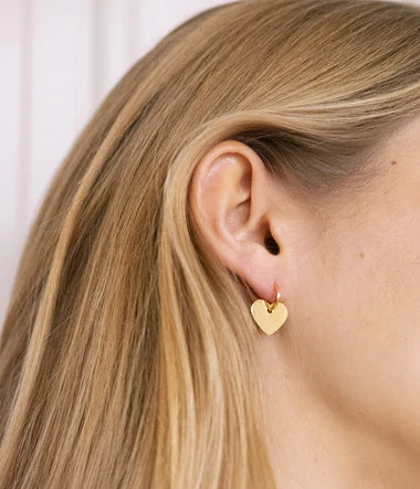 Heart - Golden Steel - Earrings - Zag Bijoux