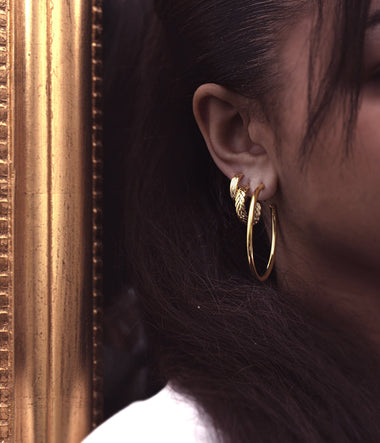 Alienora - Golden Steel - Earrings - Zag Bijoux