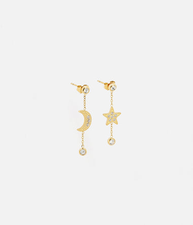 Astronomia - Golden Steel - Earrings - Zag Bijoux