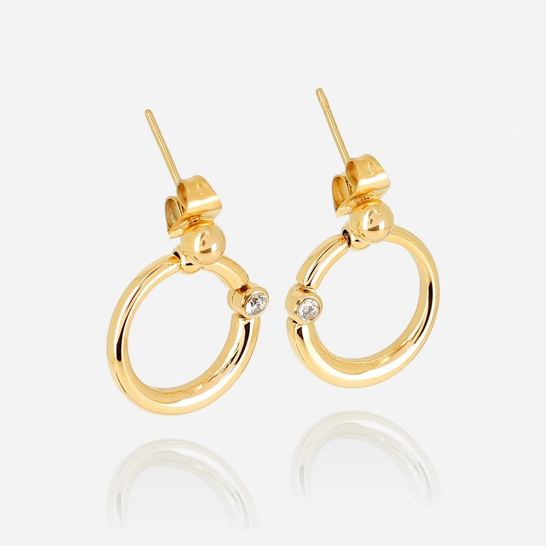 Ring - Golden Steel - Earrings - Zag Bijoux