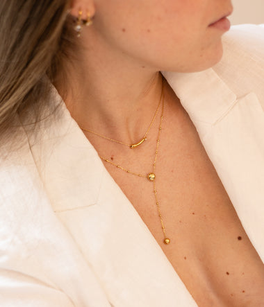 Amber - Golden Steel - Necklace - Zag Bijoux