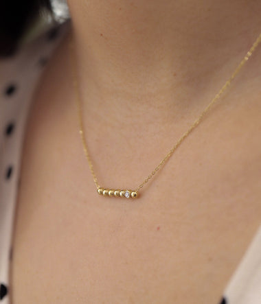 Goldener Stahl – Kurze Halskette – Zag Bijoux